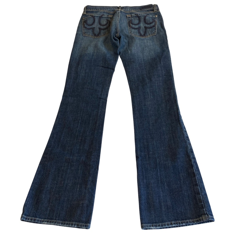 Vintage DPD Jeans Women 27x32.5 Low Rise Flare Jeans Med Wash Blue Y2K BOHO
